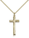 Women's Slimline Textured Cross Necklace