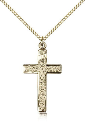 Cross Pendant with Scrolls
