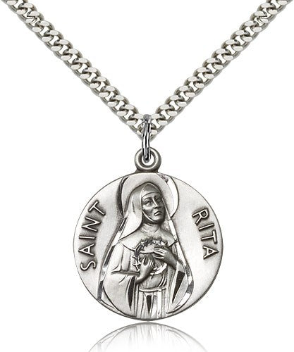 Round St. Rita of Cascia Medal