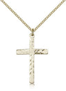 Women's Contemporary Etched Cross Necklace