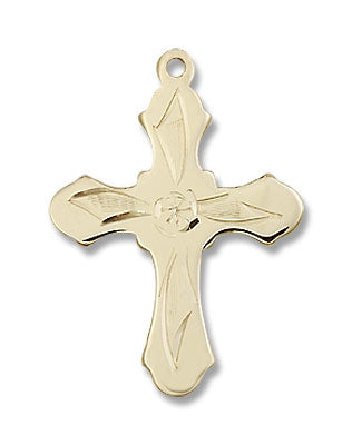Women's Glass Center Cross Necklace