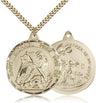 Large Round Double-sided St. Michael Guardian Angel Medal for Women
