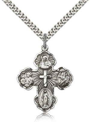 5-Way Pendant with Scalloped Edges