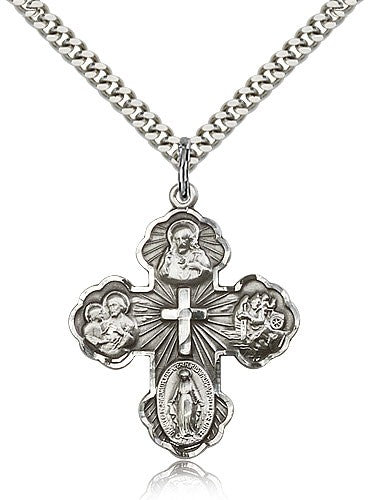 5-Way Pendant with Scalloped Edges