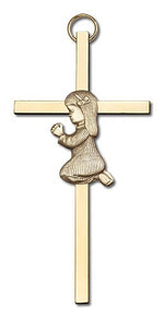 Praying Girl Cross  4'