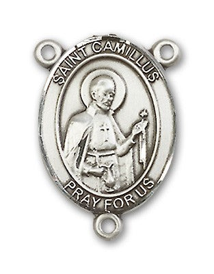 St. Camillus of Lellis Rosary Centerpiece Sterling Silver or Pewter