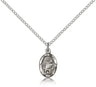 Scalloped Edge Petite St. Christopher Necklace for Women