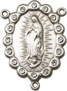 Our Lady of Guadalupe Sterling Silver Rosary Centerpiece