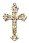 Men's Budded Tip with Scrolls Crucifix Pendant