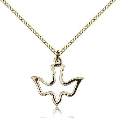 High Polish Cut Out Holy Spirit Medal