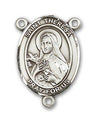 St. Theresa Sterling Rosary Centerpiece Sterling Silver or Pewter