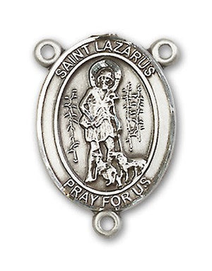 St. Lazarus Rosary Centerpiece Sterling Silver or Pewter