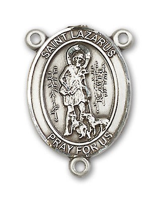 St. Lazarus Rosary Centerpiece Sterling Silver or Pewter