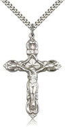 Men's Fleur de Lis Crucifix Pendant