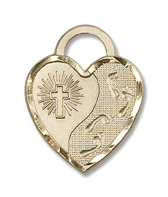 Footprints Heart Pendant