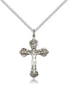 Women's Rosebud Crucifix Necklace