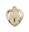 Baby Heart and Cross Pendant