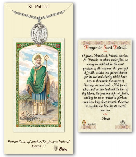 St. Patrick Medal in Pewter with Prayer Card