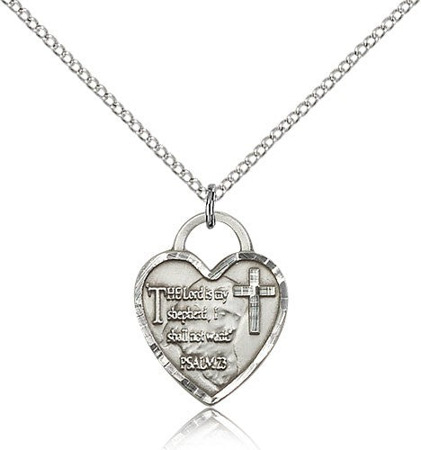 The Lord is My Shepherd Heart Pendant