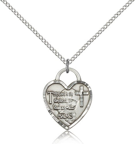 The Lord is My Shepherd Heart Pendant