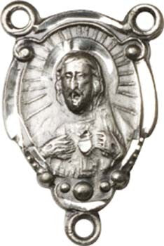 Scapular Sterling Silver Rosary Centerpiece