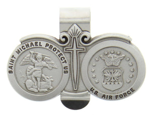 St. Michael U.S. Air Force Visor Clip Pewter