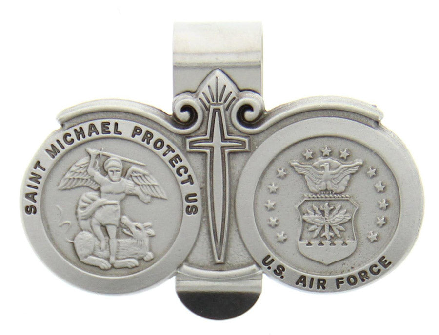 St. Michael U.S. Air Force Visor Clip Pewter