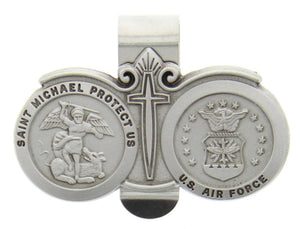 St. Michael U.S. Air Force Visor Clip Pewter