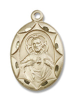 Etched Scalloped Edge Scapular Medal