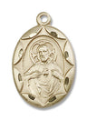 Etched Scalloped Edge Scapular Medal