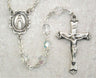 April Birthstone Rosary (Crystal) - Sterling Silver