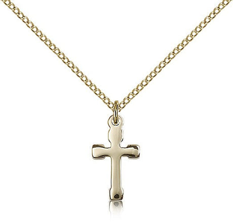 Shiny Block Tip Cross Pendant