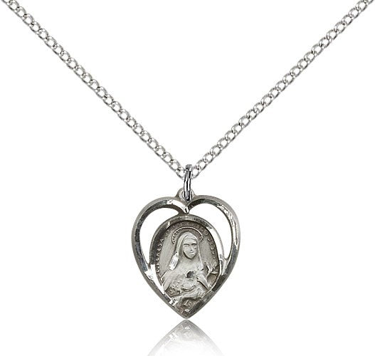 Small St. Theresa Heart Shaped Medal