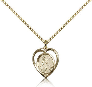 Small St. Theresa Heart Shaped Medal