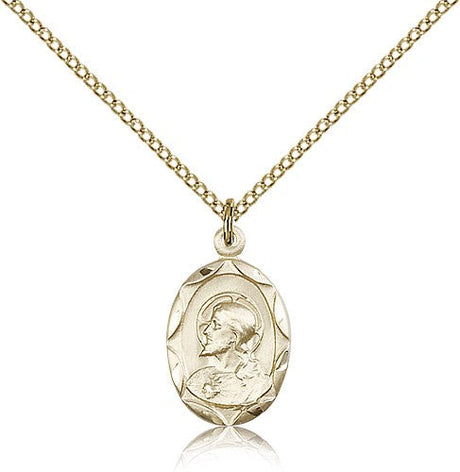 Profile of Christ Scapular Medal Necklace