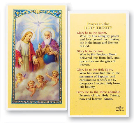 Prayer To Holy Trinity Laminated Prayer Card