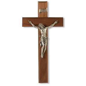 Natural Cherry Wall Crucifix - 11 inch