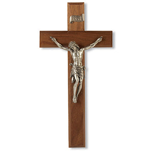 Natural Cherry Wall Crucifix - 11 inch