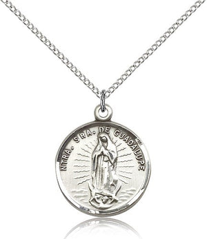Our Lady of Guadalupe Round Medal Spanish