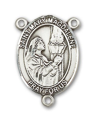 St. Mary Magdalene Rosary Centerpiece Sterling Silver or Pewter