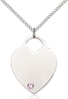 Medium Heart Shaped Pendant with Birthstone Options
