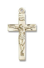Dainty Crucifix Pendant Etched Accents for Women