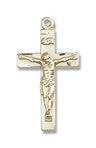 Dainty Crucifix Pendant Etched Accents for Women