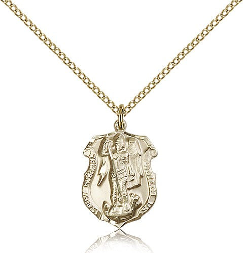 St. Michael the Archangel Badge Shaped Medal for Women