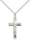 Women's High Polish Block Style Crucifix Necklace