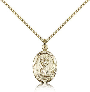 Medium Size Oval St. Christopher Necklace for Women