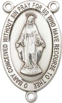 Traditional Miraculous Medal Rosary Centerpiece