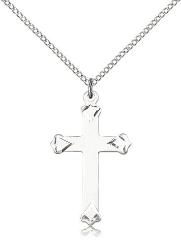 Cross Pendant with Heart Tips