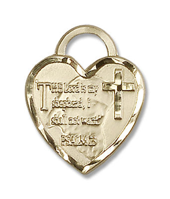 The Lord is My Shepherd Heart Pendant