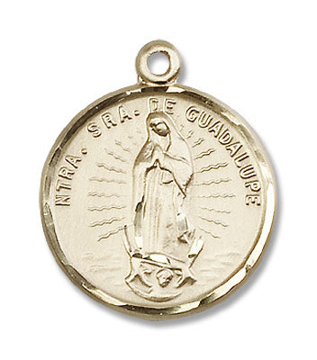 Our Lady of Guadalupe Round Medal Spanish